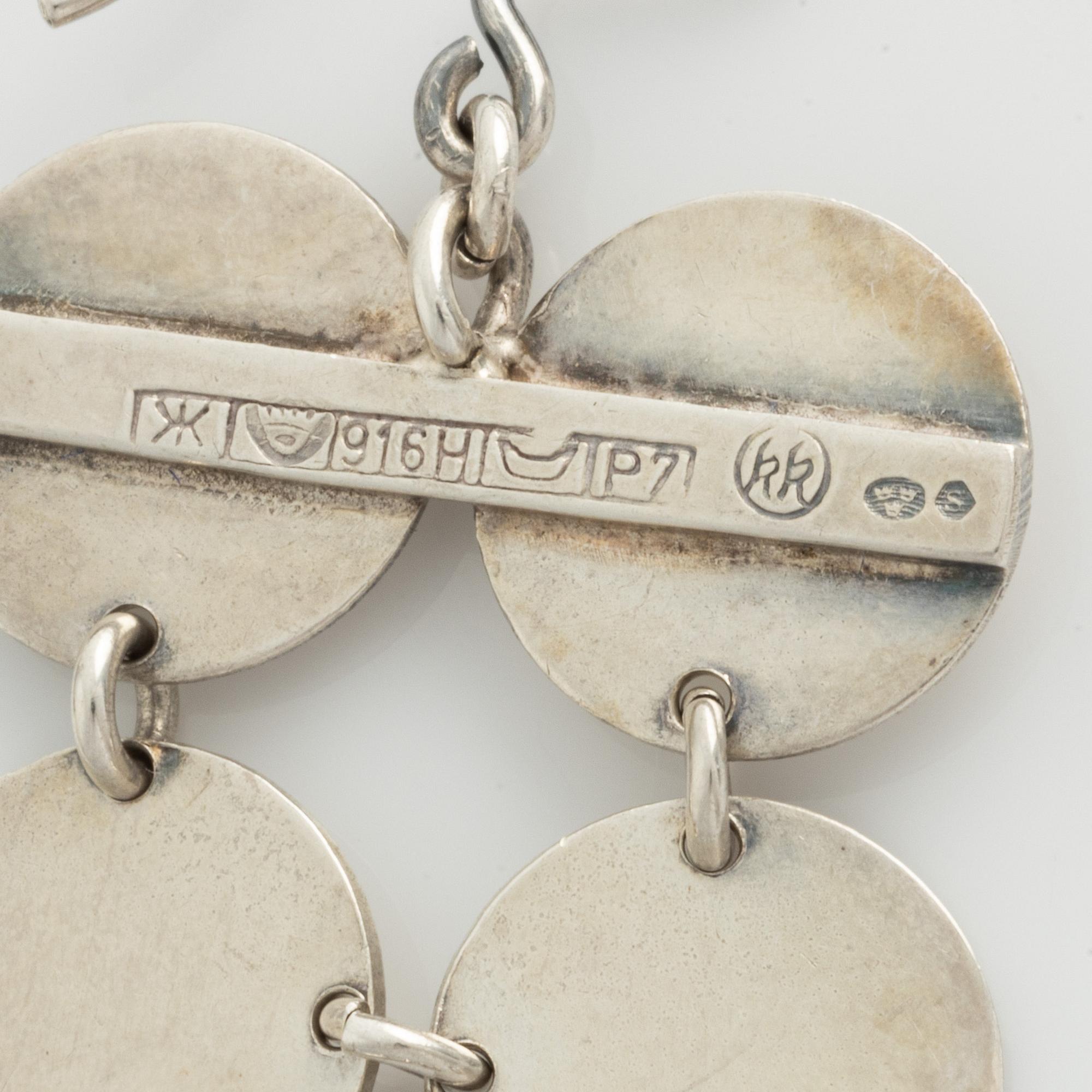 Kalevala Koru, a pair of earrings, silver.