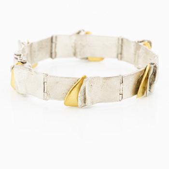 Bracelet silver and gilded silver.