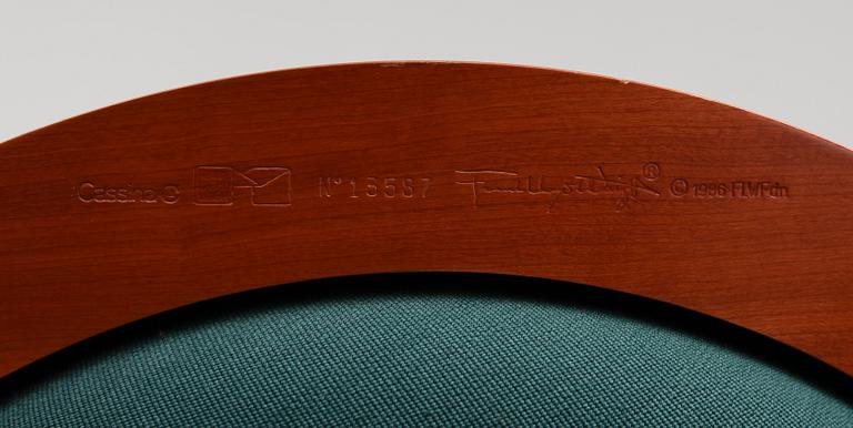 KARMSTOLAR, ett par, "Barell 606", Frank Lloyd Wright, Cassina, Italien, 1986.