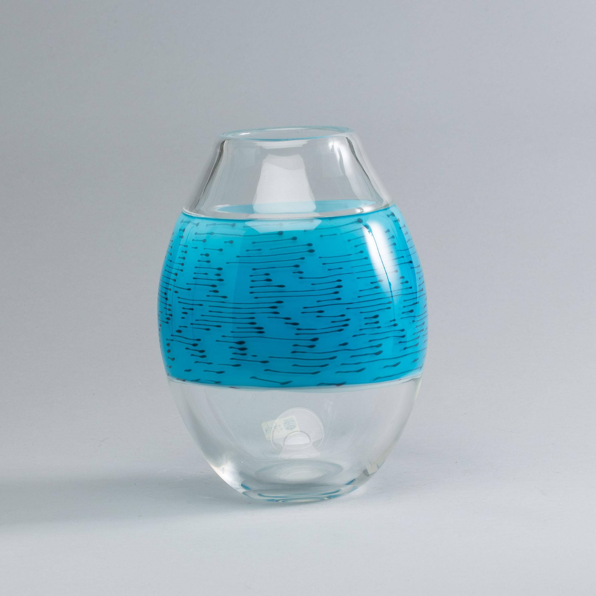 AN INCALMO CENEDESE VETRI AFRICA GLASS VASE, aprox 1995.