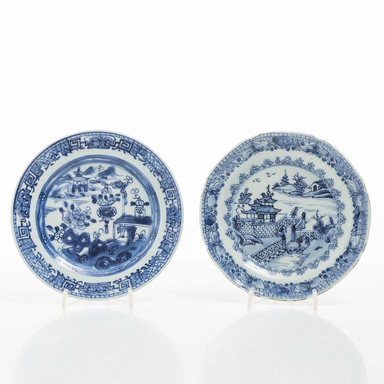 Servisdelar, 10 st, kompaniporslin, Kina, Qingdynastin, Qianlong (1736-95).