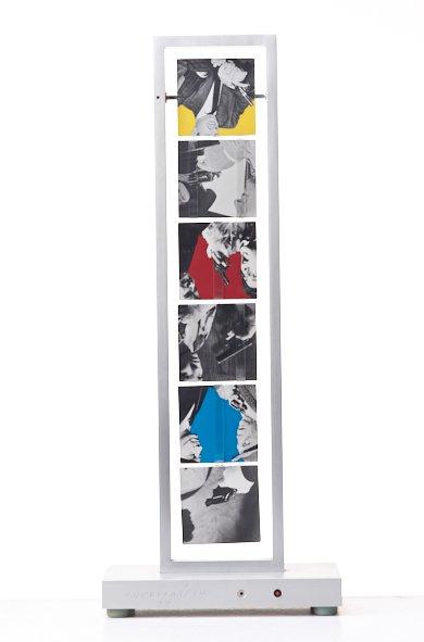 John Baldessari, "Jacobs Ladder: Love (Yellow, Red, Blue and Black and White); War (Orange, Violet, Green and Black and White)".