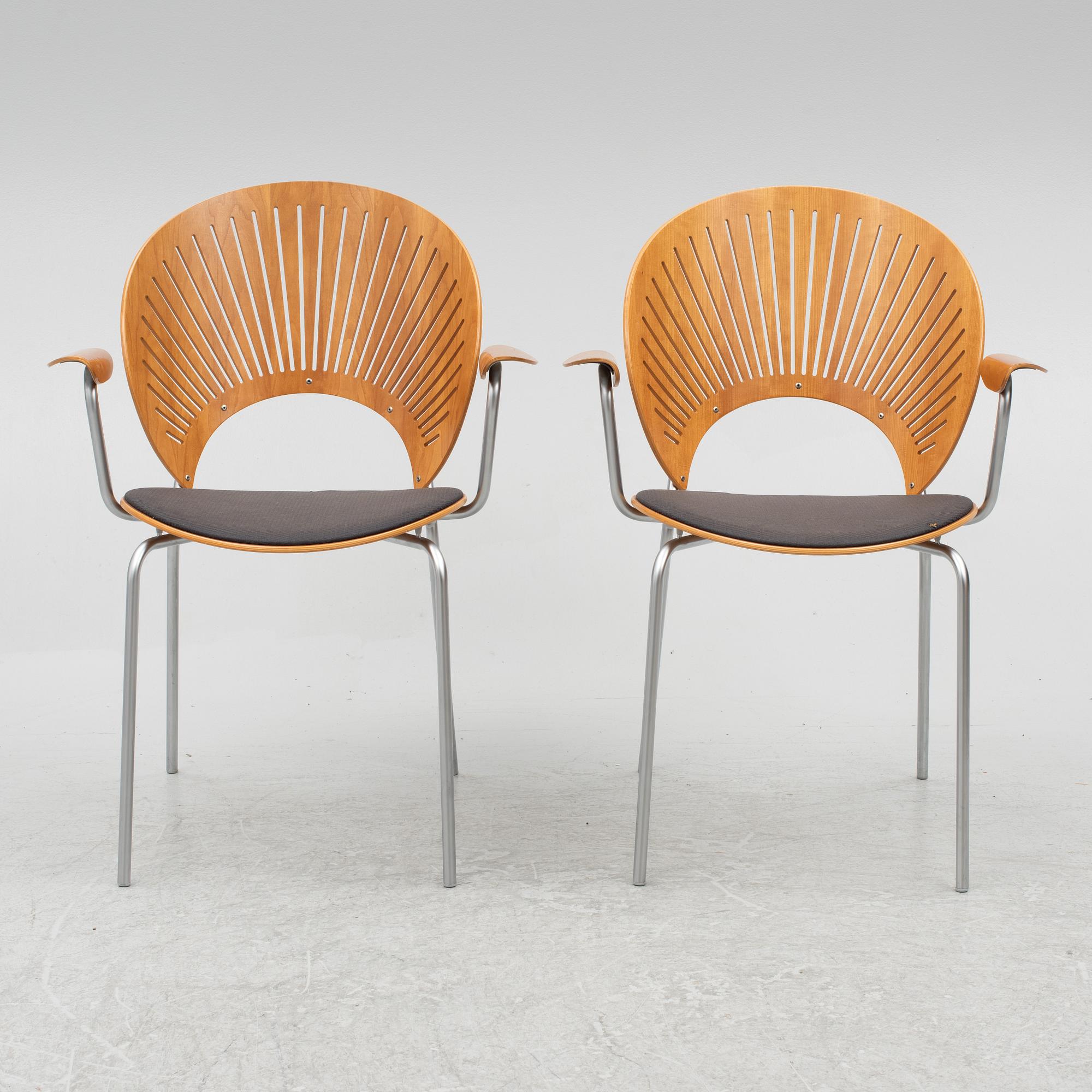 Nanna Ditzel,  six 'Trinidad' armchairs, Fredericia, Denmark.