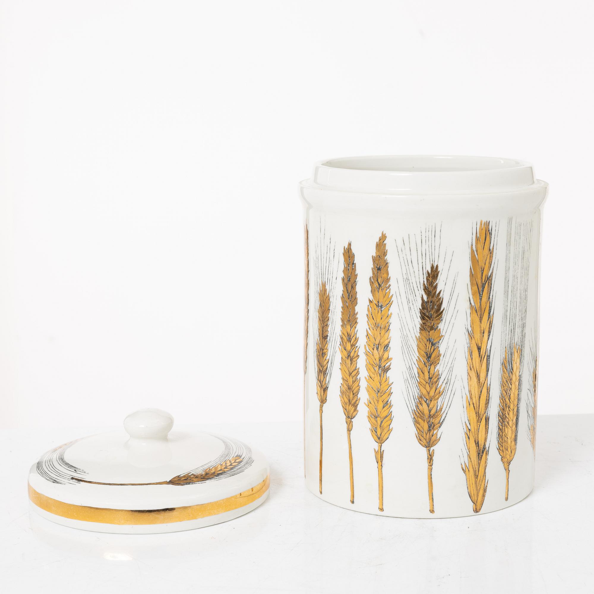 Piero Fornasetti, A lidded jar, Fornasetti, Milan, Italy.