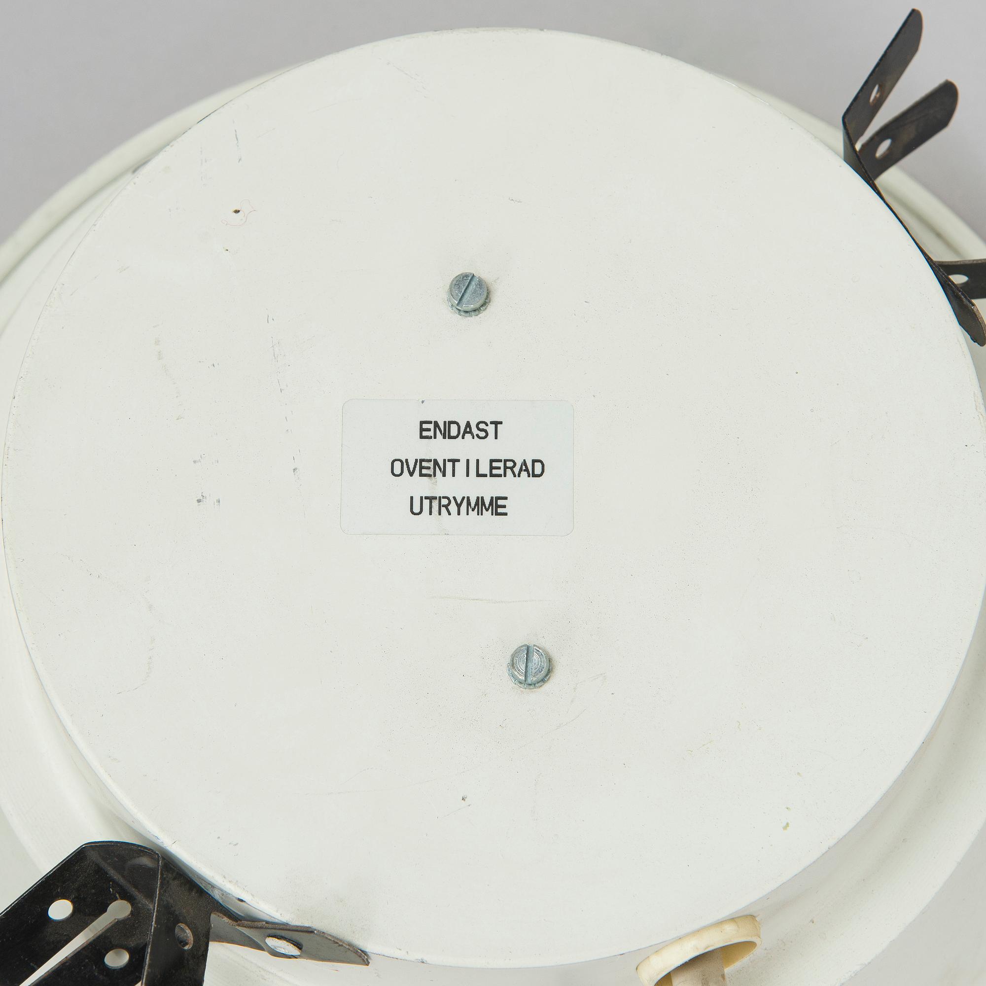 Arne Jacobsen, A pair of 'Munkegaard' ceiling lights for Louis Poulsen, Denmark.