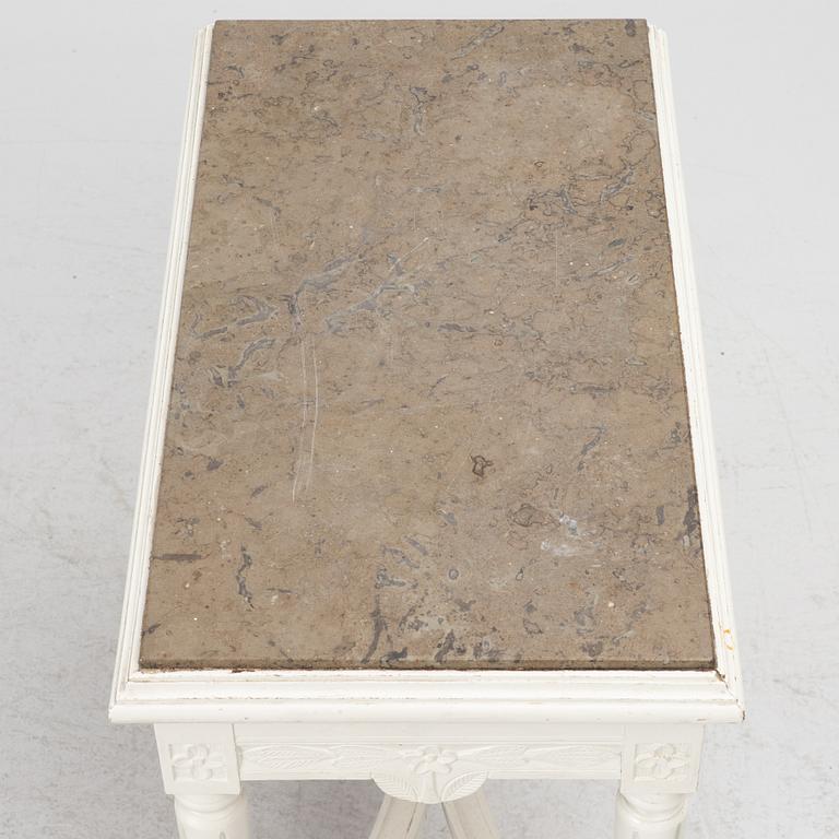 Two side tables, Gustavian style, 20th century.