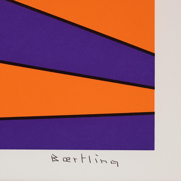 OLLE BAERTLING, serigraph in color, signed and numbered 40/100, dated 1972-73.
