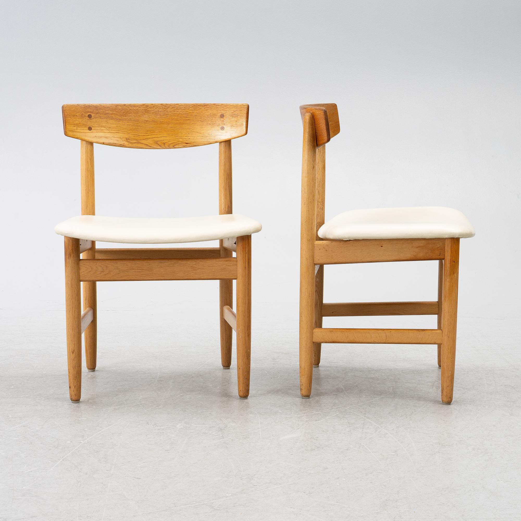Børge Mogensen, four "Öresund" chairs, Karl Andersson.