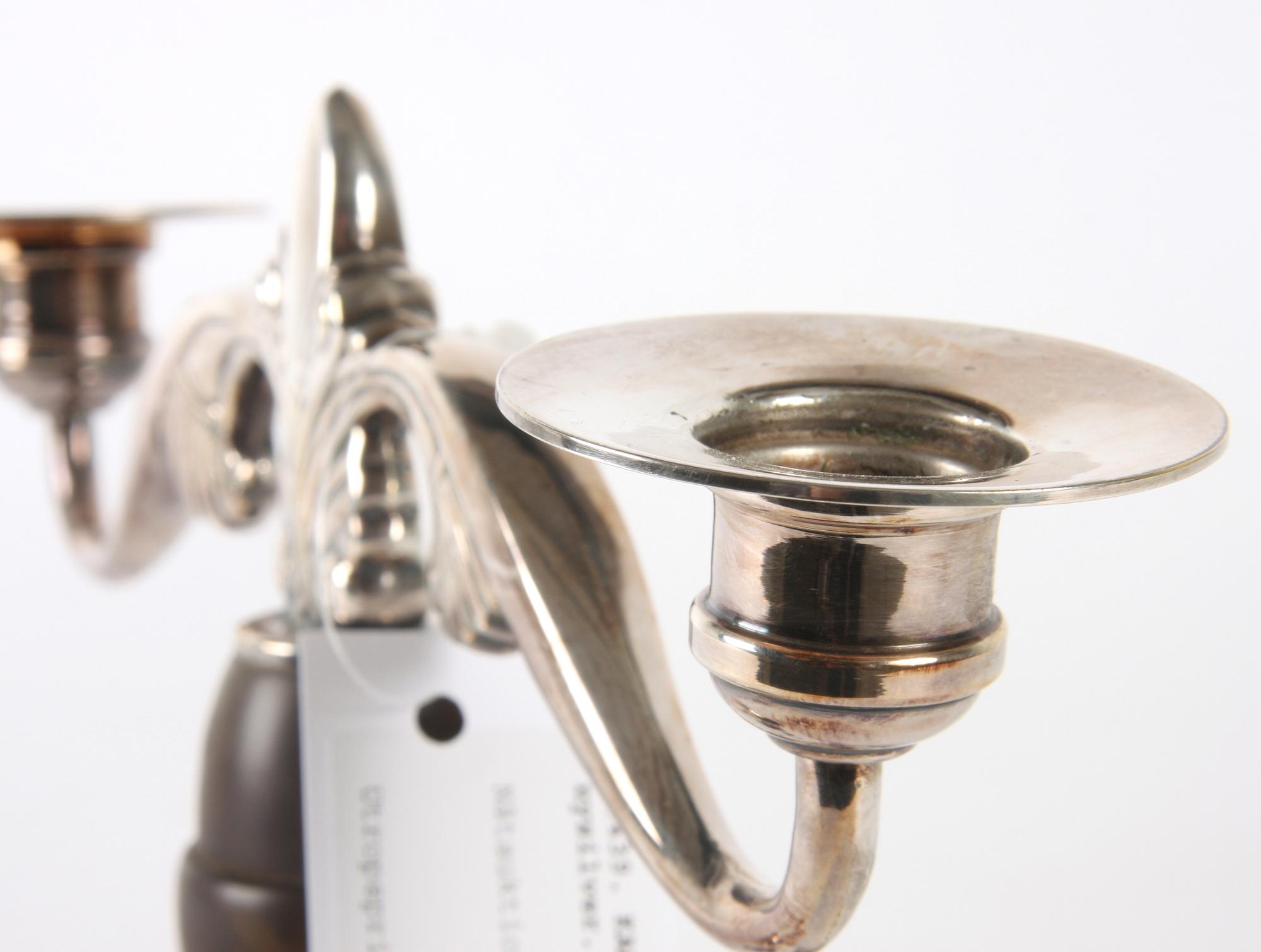 KANDELABER, art decostil, nysilver.