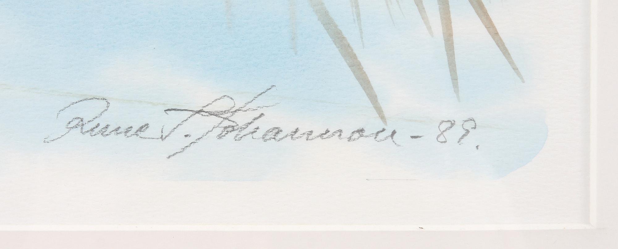 RUNE JOHANSSON, akvarell, sign samt dat -89.