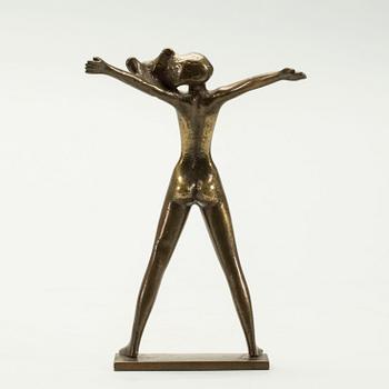 STIG BLOMBERG, skulptur, brons, "Fritidsflickan" sign SB, Ystad Metall.