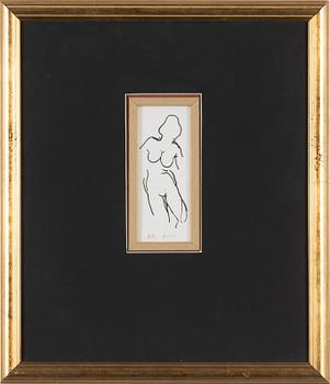 Peter Dahl, ink wash, signed.