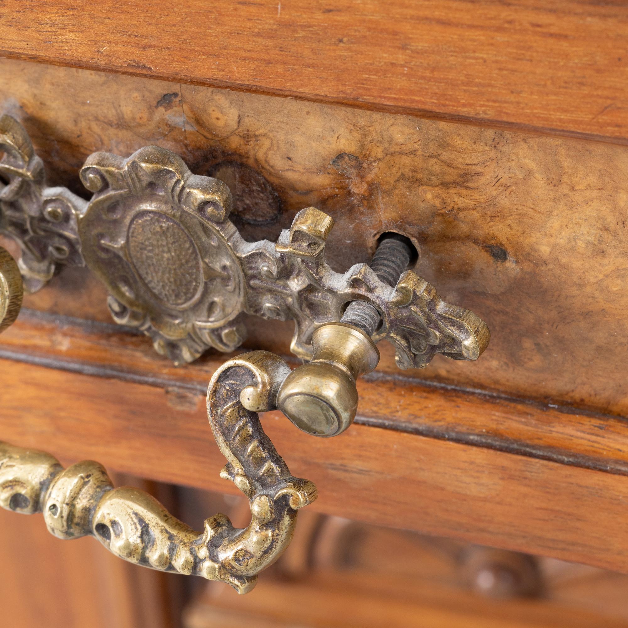 Bedside tables/cabinets, a pair, Neo-Renaissance, late 19th century.