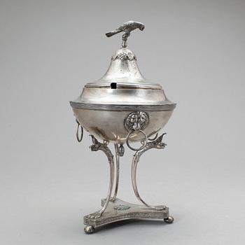 SOCKERSKÅL, silver, empirestil, CG hallberg, Stockholm 1912. Vikt ca 560 gram.