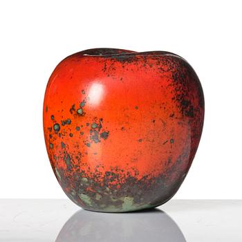 Hans Hedberg, a faience sculpture of an apple, Biot, France.