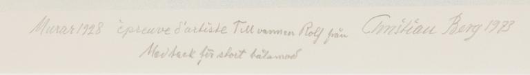 Christian Berg, "Murar 1928".