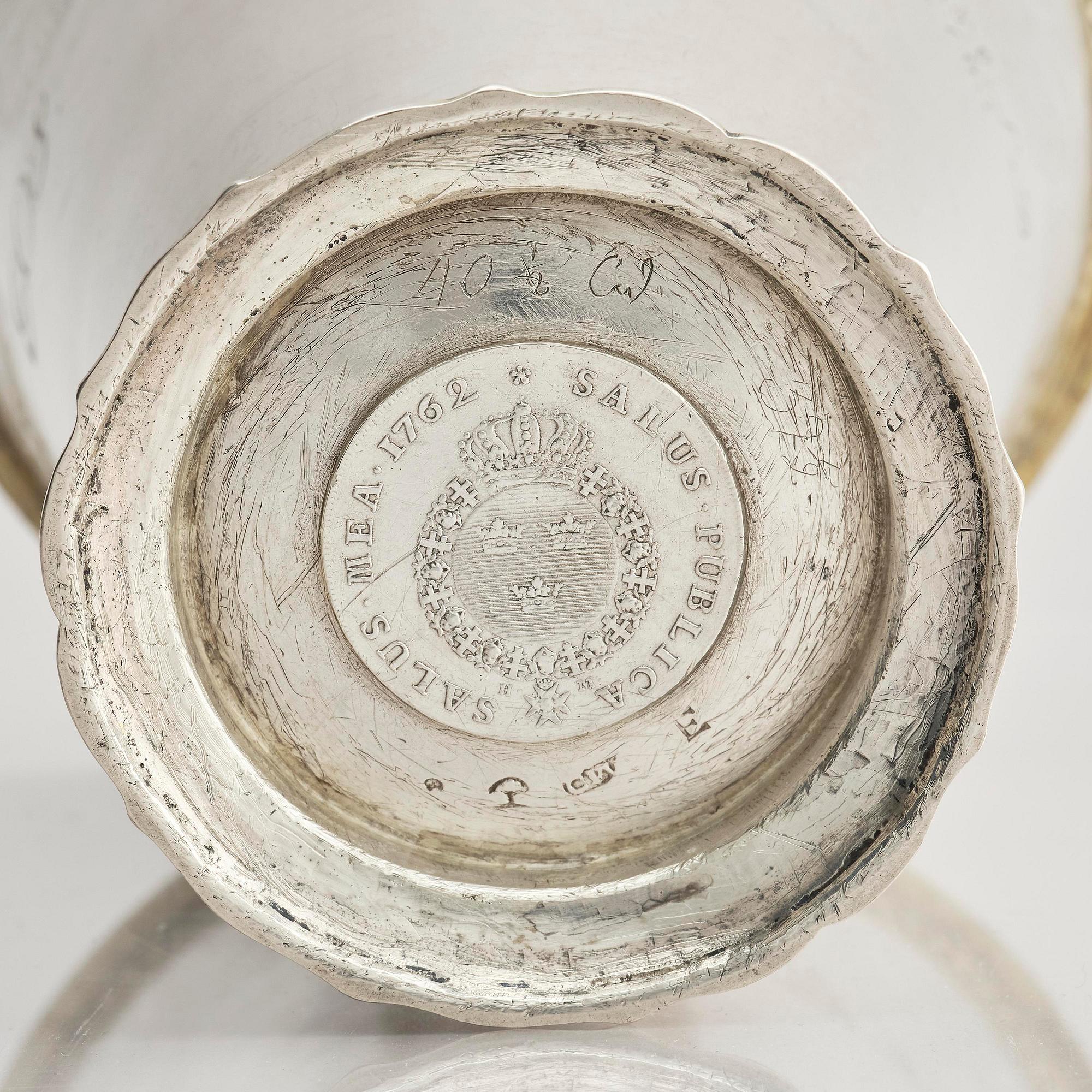 A Swedish parcel-gilt silver beaker, mark of Christoffer Wasserman, Lindesberg 1763.