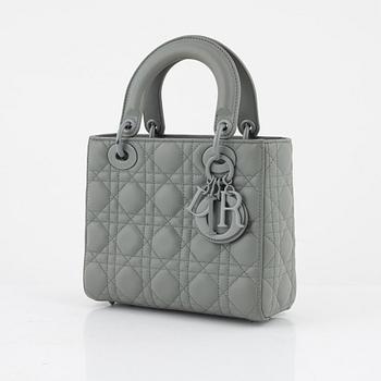 Christian Dior, A Ultramatte Gray Stone Cannage Calfskin 'Lady Dior my ABCDIOR bag'.