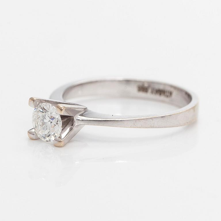 Ring, briljantslipad diamant, 14K vitguld.