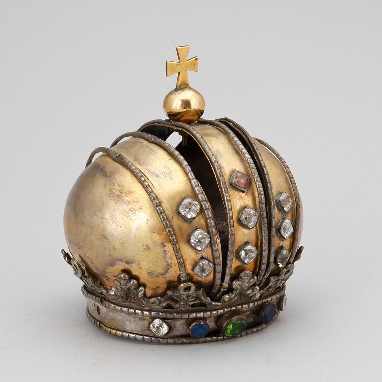 HELGONKRONA, mässing, rokokostil Ryssland, 1800-tal.