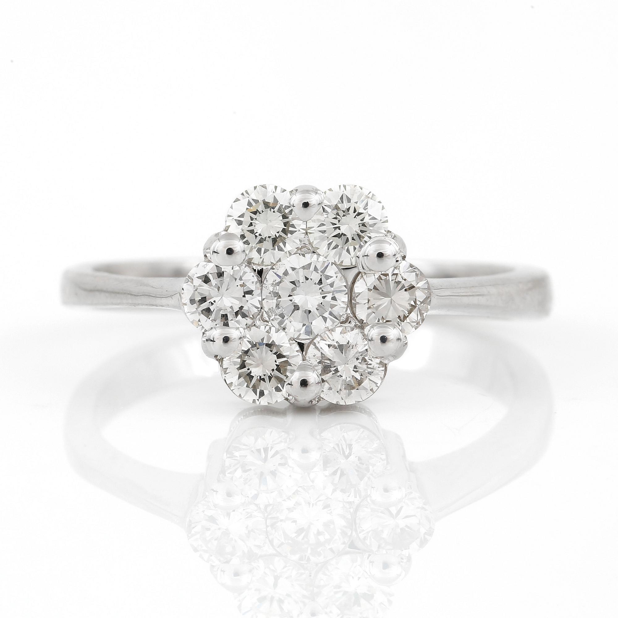 RING, med briljantslipade diamanter, totalt ca 1,00 ct.