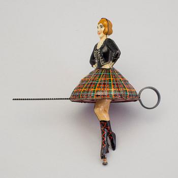 A tinplate Gebrüder Einfalt ballerina no 244, Germany, 1920s.