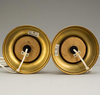 BORDSLAMPOR, ett par. Gyllbrinks el. 1960-tal.