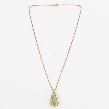 Pendant, H. Stern, 18K gold with opal and brilliant-cut diamonds.