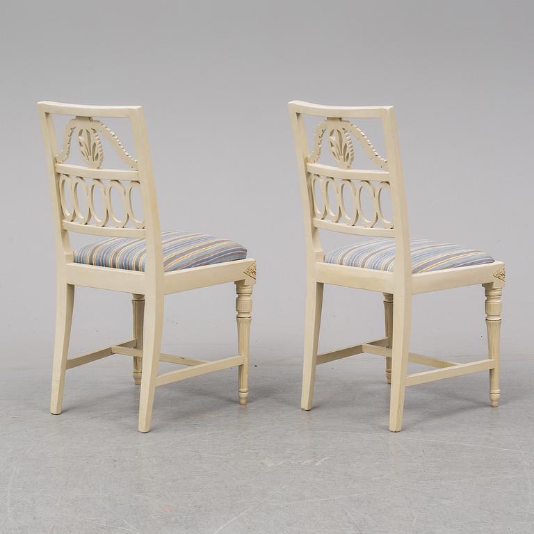 6 swedish chairs from Lindome, circa 1800.