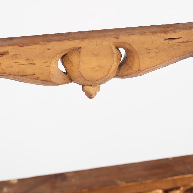 A Swedish rococo-style giltwood table, Stockholm, 19th century.