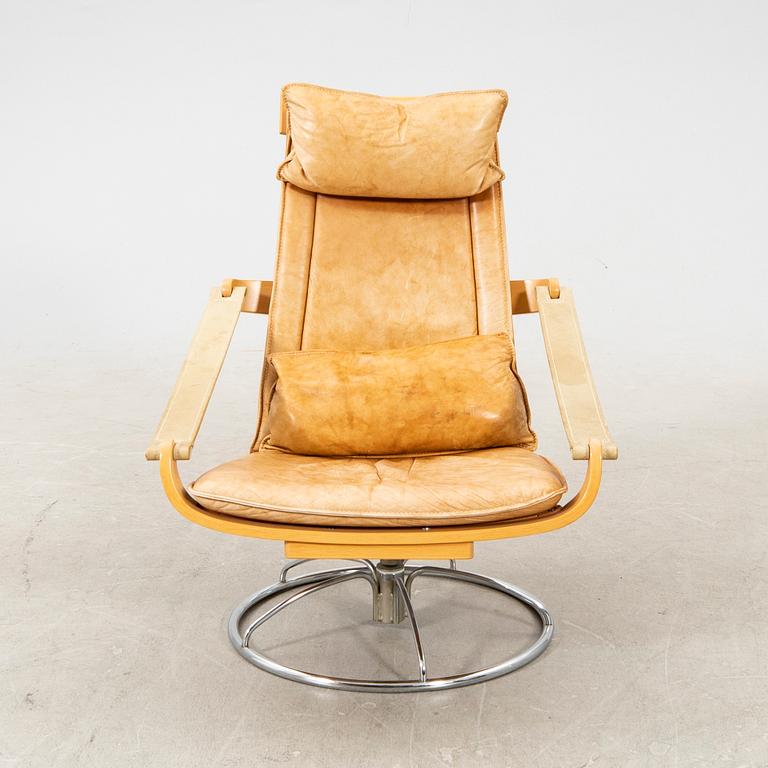 Åke Fribyter, a leather easy chair Nelo 1980s.