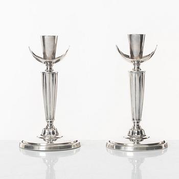 A pair of silver candlesticks, GAB, Stockholm, 1964.