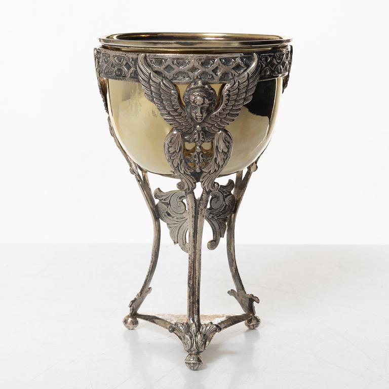 An Empire style silver bowl, Lale Silverware & Co Ltd, Istanbul, Turkey, 20th Century.