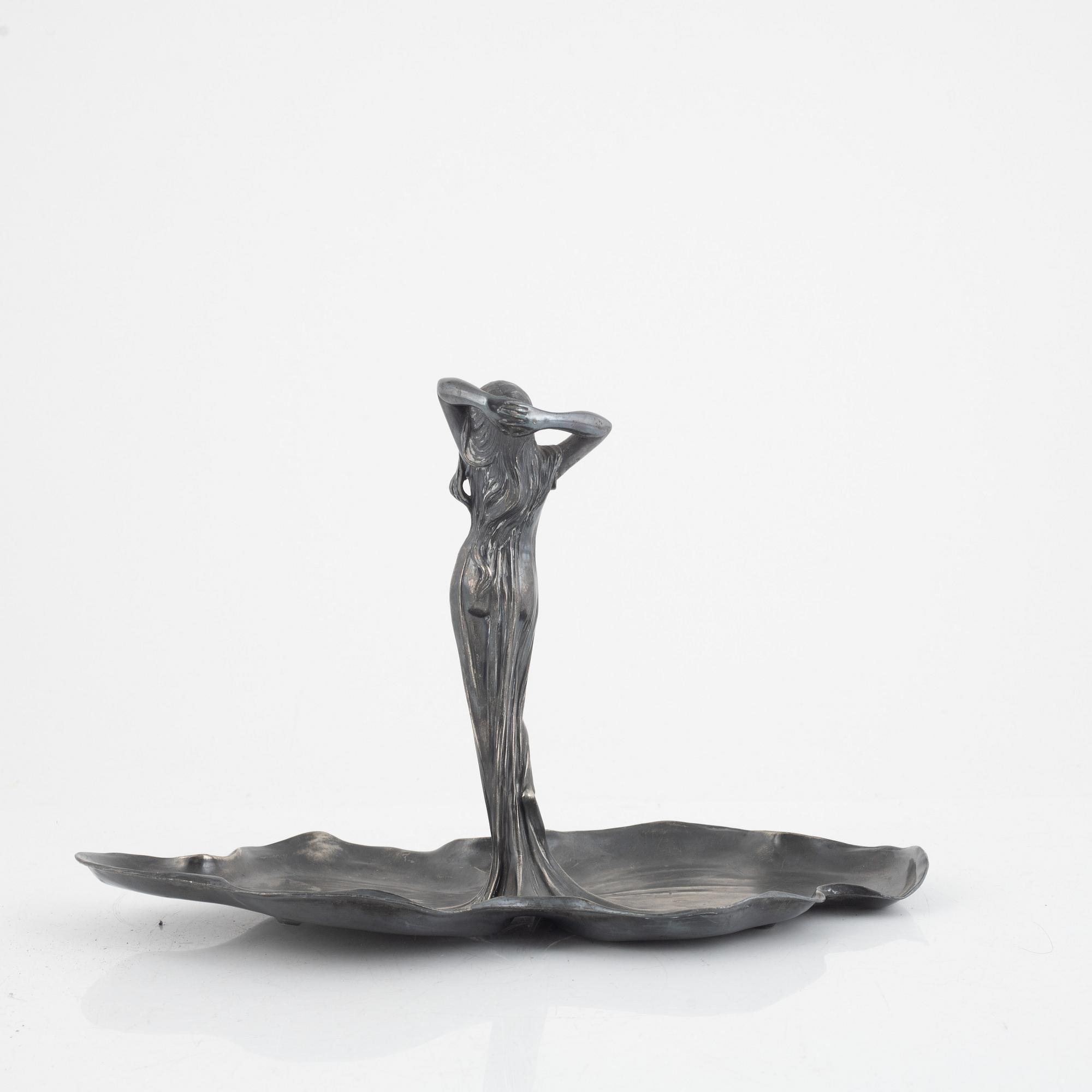 Fat, nysilver, jugend, Württembergische Metallwarenfabrik, tidigt 1900-tal.