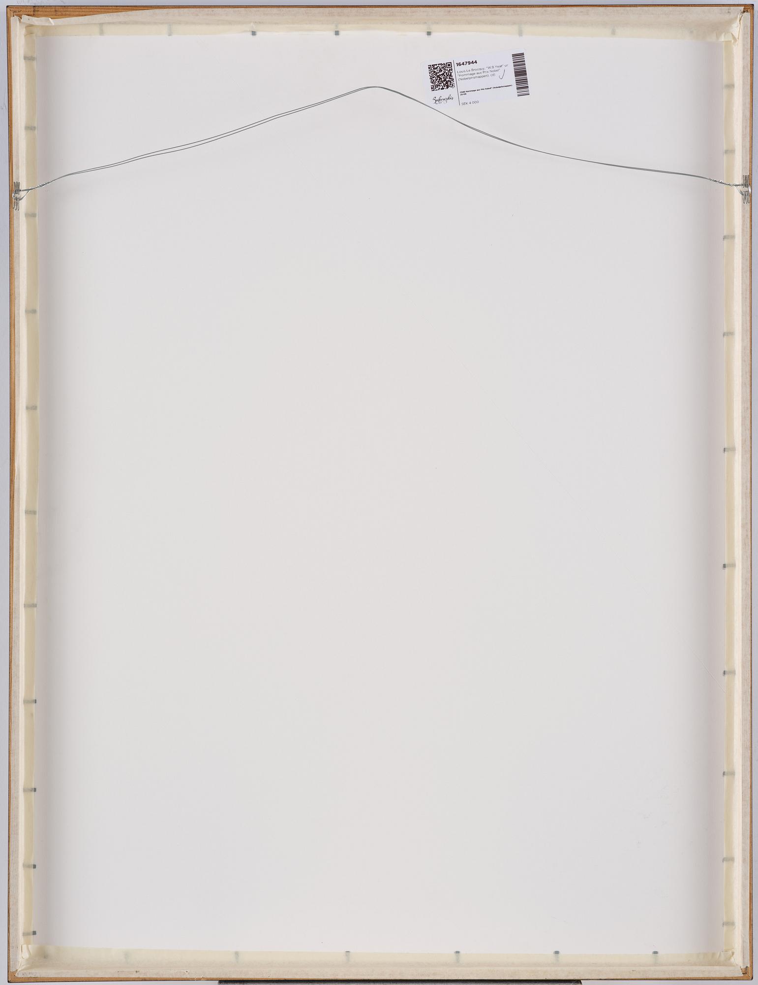 Louis Le Brocquy, "W.B. Yeats" from: "Hommage aux Prix Nobel" (The Nobel Prize Portfolio).