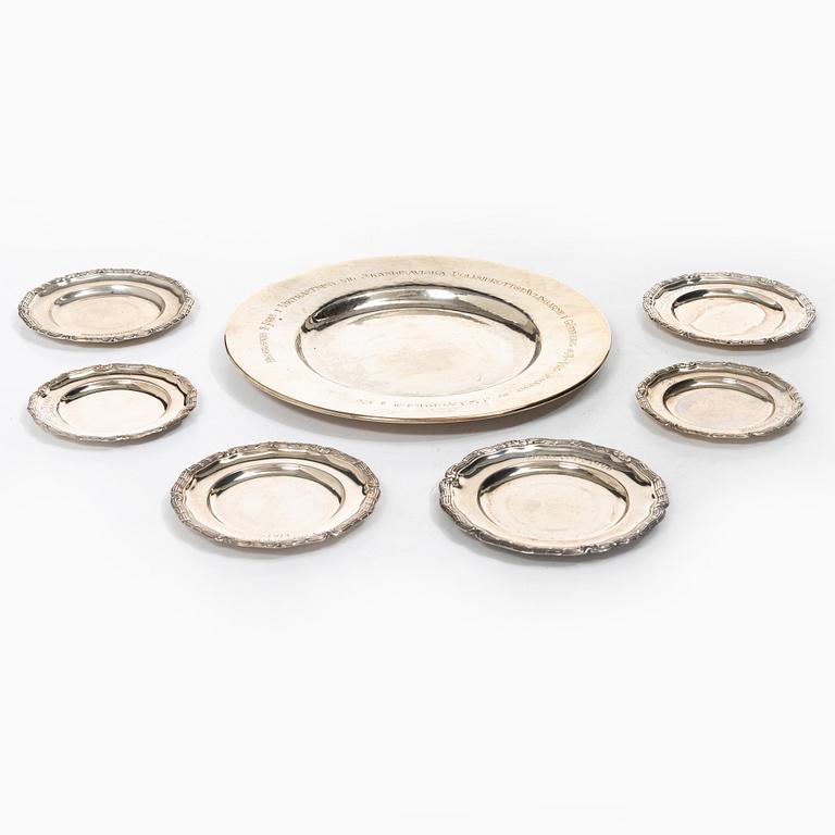Fats, 7 pcs, silver, including K Anderson, Stockholm 1925.