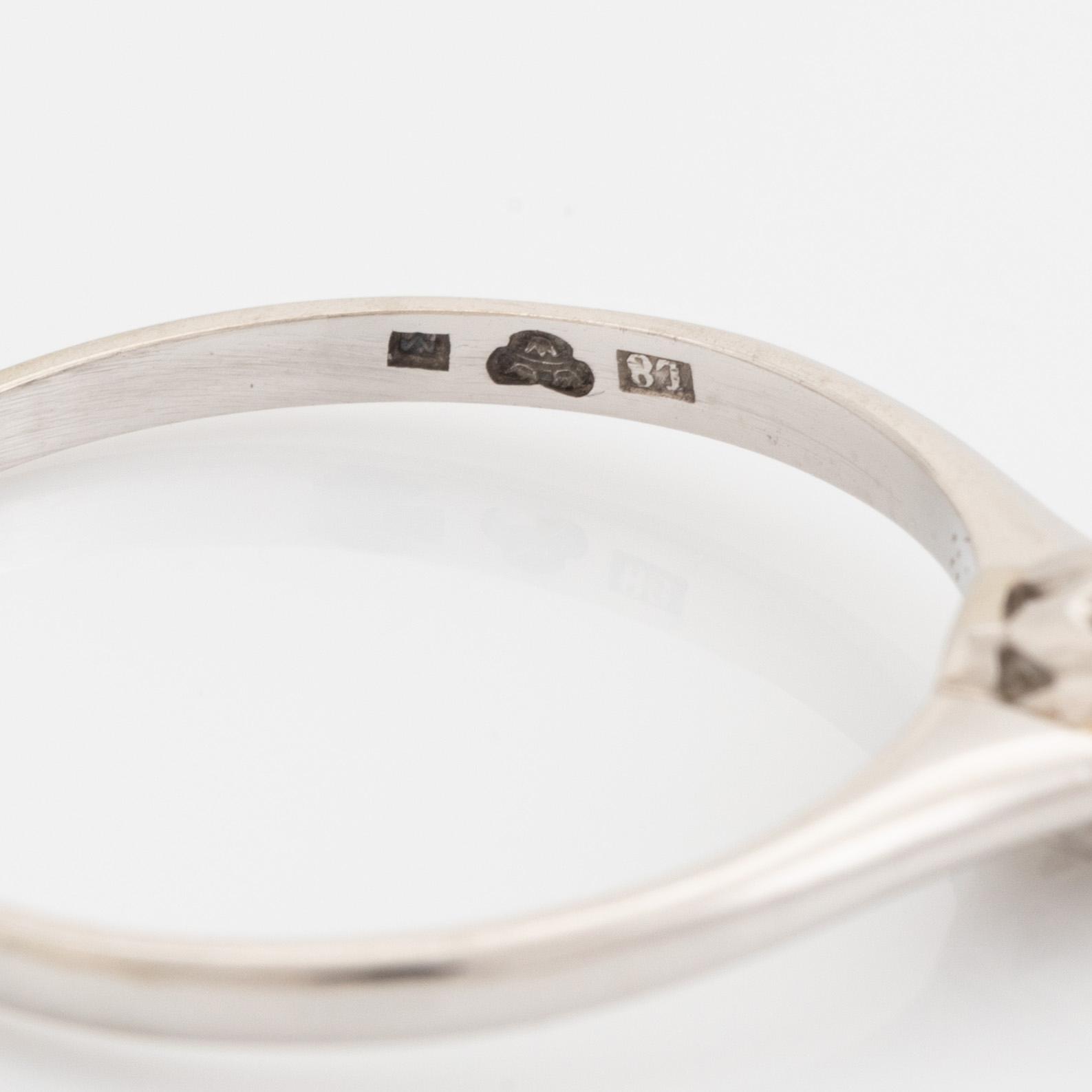 Brilliant cut diamond ring.