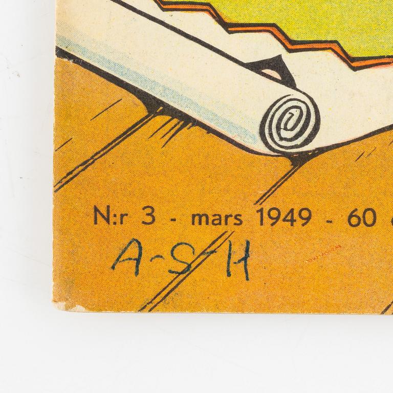 Serietidningar, "Kalle Anka & Co, 12 st, komplett årgång 1949.