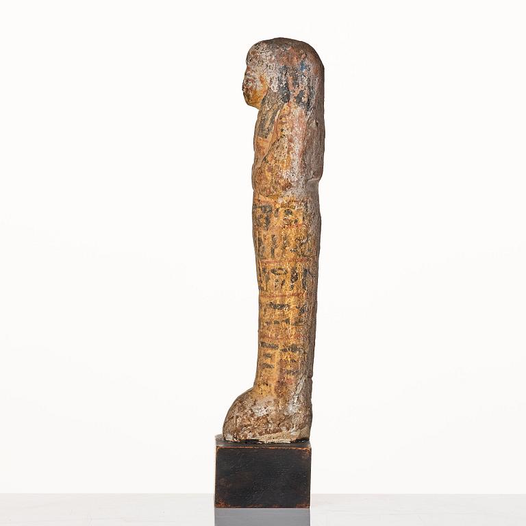 A pottery Ushabti Egypt presumably 18:e dynasty ca 1450 B.C.