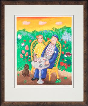 Lennart Jirlow · LENNART JIRLOW, litografi, signerad, provtryck.
