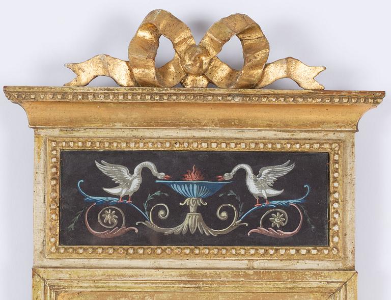Spegel, omkring 1800, Sengustaviansk.