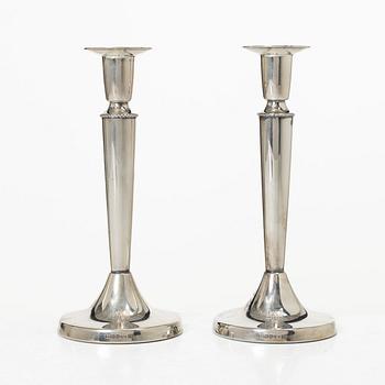 A pair of Swedish silver candlesticks, mark of Befa Guld- & Silvervarufabrik Ab, Gothenburg, 1969.