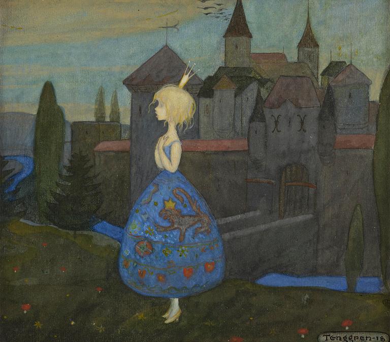 Gustaf Adolf Tenggren, Princess outside the castle.