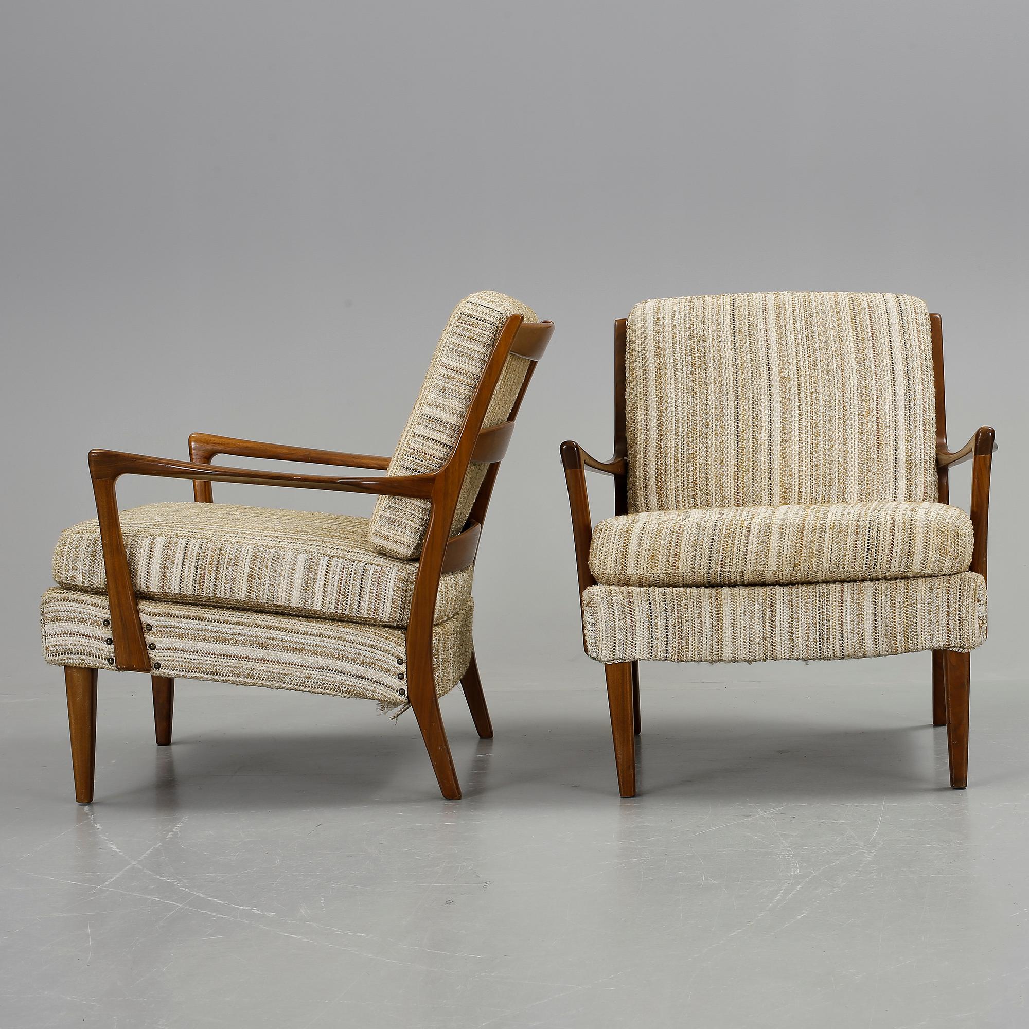 FÅTÖLJER, ett par, Bröderna Andersson, 1960-tal.