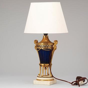 A Louis XVI-style 19th century table lamp.