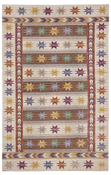 935. CARPET. "Höstmattan". Rölakan (flat weave). 477 x 283 cm. Signed MMF (Märta Måås-Fjetterström).