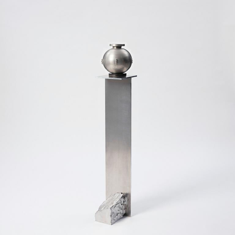 Sylvia Stave, a pewter vase, C.G Hallberg, Stockholm 1930s.