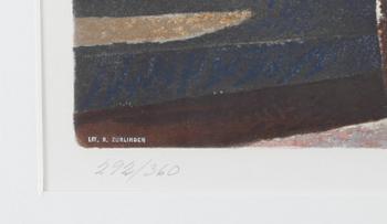 AXEL OLSON, färglitografi, signerad och numrerad 292/360.