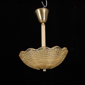 TAKLAMPA, Orrefors, 1960-tal. Höjd ca 39 cm.