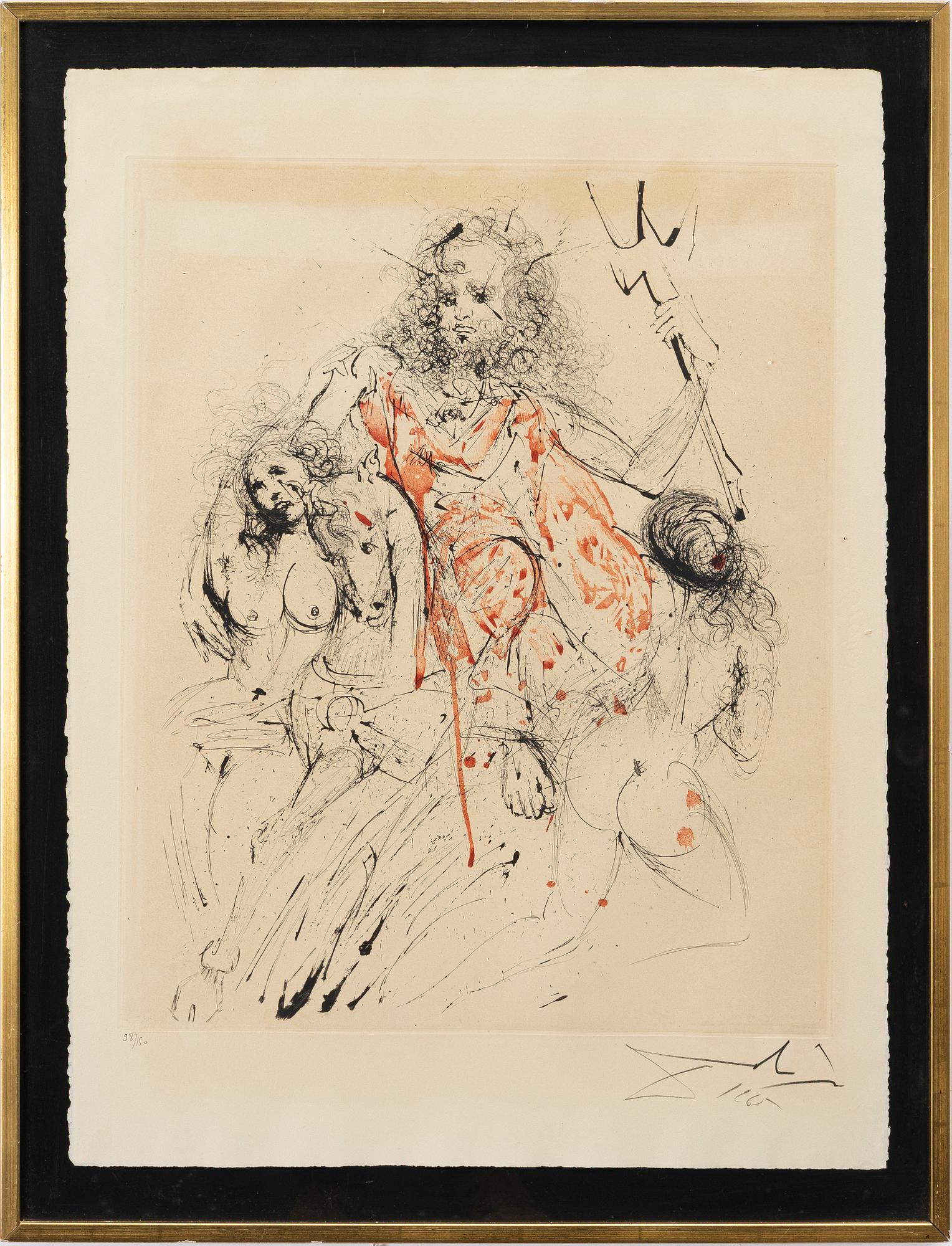 Salvador Dalí, "Poseidon", from "Mythologie".
